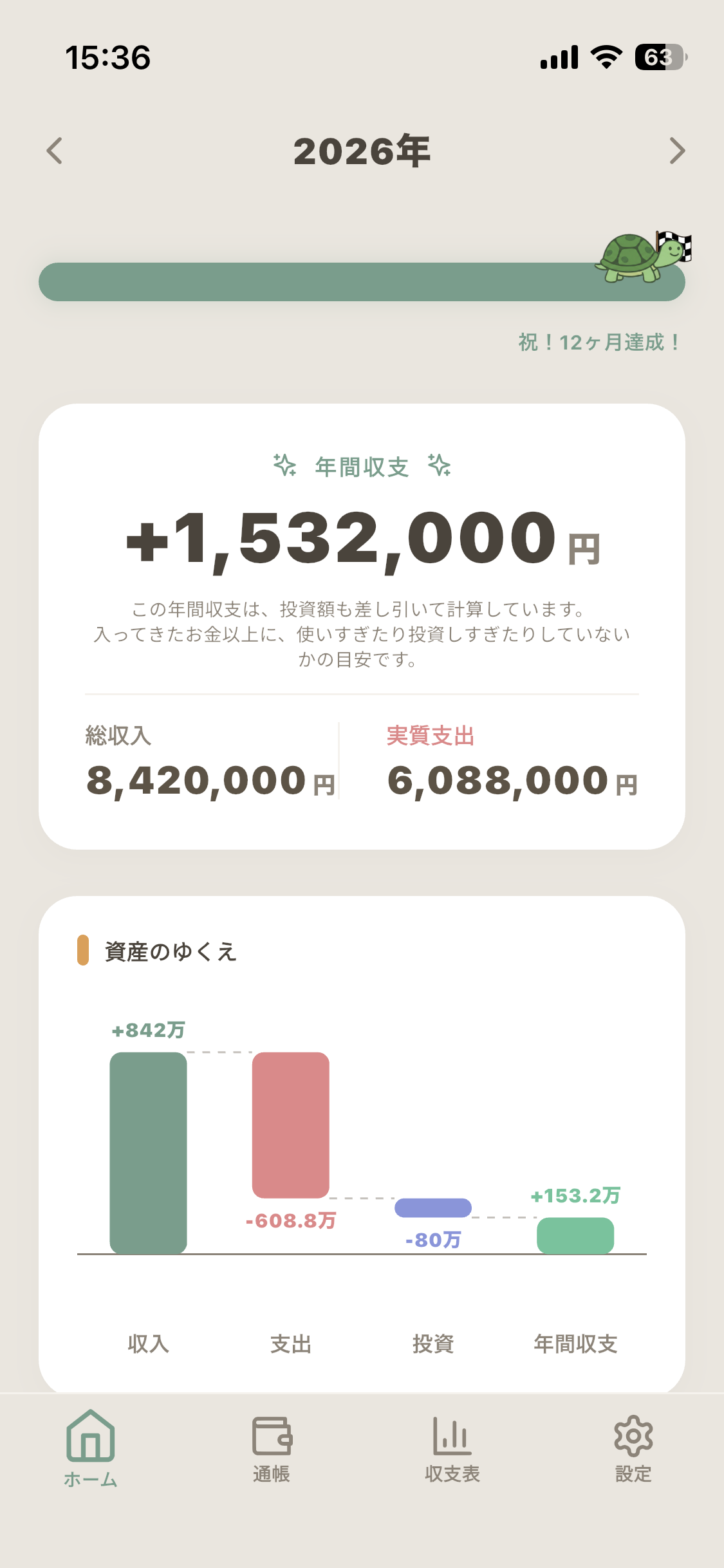 年いち家計簿の紹介画面